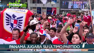 Panamanian rally in Times Square, ahead of match against England