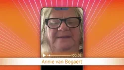 TV Oranje app videoboodschap - Annie van Bogaert