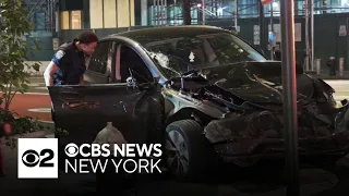 Woman dies after car drives through scaffolding in NYC, police say