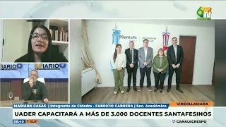 Mariana Casas Fabricio Cabrera - UADER capacitará a mas de 3000 docentes santafesinos