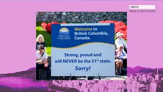 Is David Eby's U.S. border sign patriotic? Or just cringe?