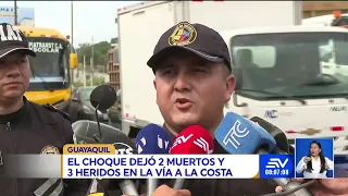 Fatal accident at kilometer 23 of Vía a la Costa | Televistazo Ecuavisa