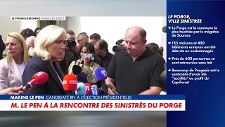 «Personne ne nous donne de nouvelles» : Marine Le Pen à la rencontre des sinistrés du Porge