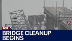 Baltimore bridge collapse cleanup begins | FOX 5 News