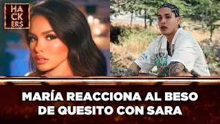 María Cedeño reacts to the controversial kiss between her still-husband Quesito and Sara Mosquera...