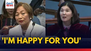 'I'm happy for you' Cayetano, tinanong kung nakakuha na ba ng 'threats' ang testigo | GMA News