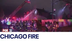 Massive two-alarm fire reported on Chicago's West Side