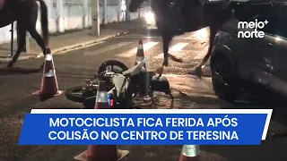 Motorcyclist injured after two-car collision in downtown Teresina | Meio Norte