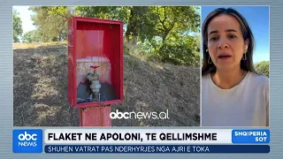Flakët në Apoloni, të qëllimshme/ Shuhen vatrat pas ndërhyrjes nga ajri dhe toka