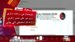 Balochistan ja Ziraat Wazir Mir Ali Hassan Zehri wazarat taan isteefa deyi chhadi