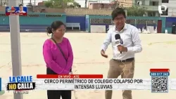 Cerco perimétrico de colegio colapsó por intensas lluvias