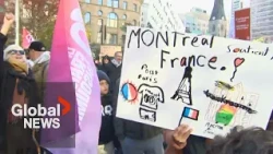 Montrealers rally to support ongoing student protests in France