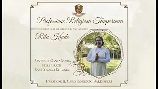 Temporary Religious Profession of Ritou Kindo - August 11, 2026 (Card. Lorenzo Baldisseri)