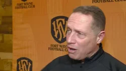 Fort Wayne Football Club head coach Mike Avery interview at road kit reveal party 3/2/2026 Fort Wayne Football Club head coach Mike Avery interview at road kit reveal party 3/2/2026