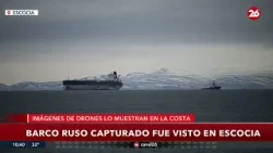 ? OPERATIVO EN EL ATLÁNTICO | Imágenes de drones muestran al petrolero anclado en aguas británicas