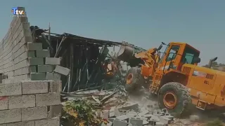Operation against illegal structures continues in Kirkuk.