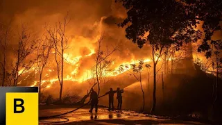 Greek Wildfire West of Athens Mainly Under Control as Winds Drop