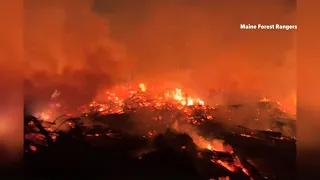 Crews battle brush fire in Connor Township