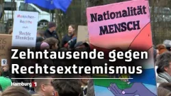 Ausschnitte und Eindrücke der Auftaktveranstaltung: Demo gegen Rechtsextremismus in Hamburg
