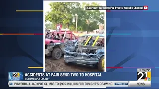 Accidents at fair send two to hospital