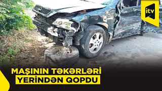 Ağstafada iki avtomobil toqquşdu: sürücülər yaralandı