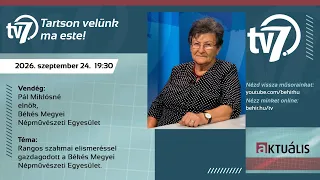 Aktuális - Rangos szakmai elismeréssel vett át a Békés Megyei Népművészeti Egyesület  - 2026.09.24.