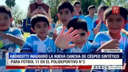 CINCO TV - Nueva Cancha de Césped Sintético para Fútbol 11 en el Polideportivo N°2 #sanfernando