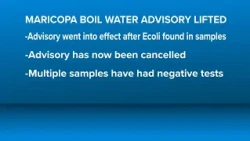 Boil water advisory cancelled in Maricopa after E. coli testing
