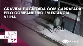 Pregnant woman hit over the head with a bottle by her partner in Estância Velha
