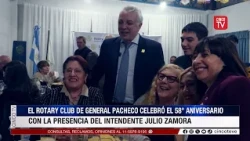 The General Pacheco Rotary Club celebrated its 58th anniversary with Julio Zamora