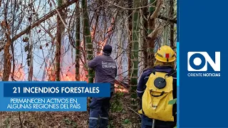 Incendios forestales permanecen activos en algunas regiones del país