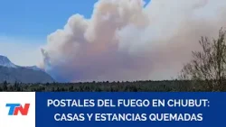 INCENDIOS EN CHUBUT: casas y estancias quemadas, las postales del fuego