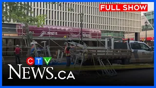 Woman narrowly escapes downtown scaffolding collapse |  CTV News Regina at Six August 13, 2026