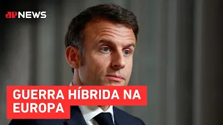 Macron acusa Rússia de intensificar ataques híbridos contra a França | TEMPO REAL