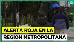 Senapred declares red alert in the Metropolitan Region due to storm system