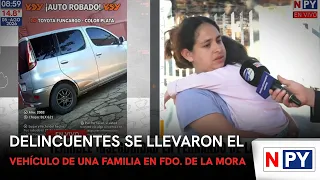 Criminals stole a family's vehicle in Fernando de la Mora
