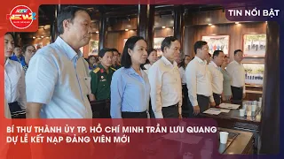 HO CHI MINH CITY PARTY SECRETARY TRAN LUU QUANG ATTENDS NEW PARTY MEMBER ADMISSION CEREMONY