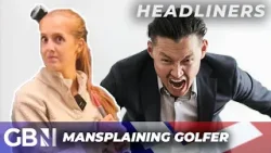 Female pro golfer films MANSPLAINER at driving range - 'You shouldn't be doing that!'