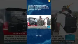 Llegan los restos de Álvaro Colindres, militar que falleci* en emboscada en la colonia Villa Unión