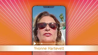 TV Oranje app video message - Yvonne Hartevelt