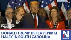 Trump speaks after his South Carolina primary victory