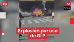 Explosión de vehículo tras cargar GLP en sistema GNV en el Cercado de Lima