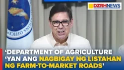 Лицевая сторона: Министерство сельского хозяйства представило список проектов строительства дорог...