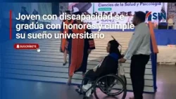 Joven con discapacidad se gradúa con honores