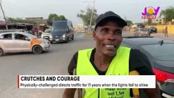 Physically-challenged directs traffic for 11 years when the lights fail to shine- Crutches & Courage