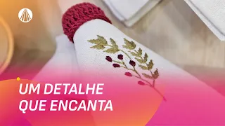 Como Fazer Bordado em Guardanapo de Tecido  | Faça Você Mesmo