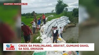 Creek sa Panlinlang, Arayat, gumuho dahil sa soil erosion | CLTV36 News Clip