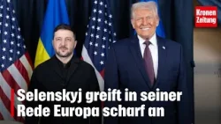 Selenskyj greift in seiner Rede Europa scharf an | krone.tv NEWS Selenskyj greift in seiner Rede Europa scharf an | krone.tv NEWS