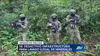 Operativo militar desactivó infraestructura para lavado ilegal de minerales | Televistazo | Ecuavisa
