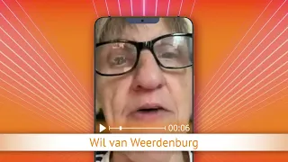 TV Oranje app video message - Wil van Weerdenburg